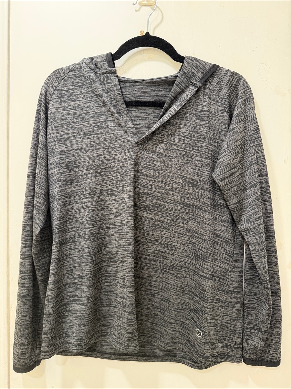 Gray Hooded Long-Sleeve Sweater